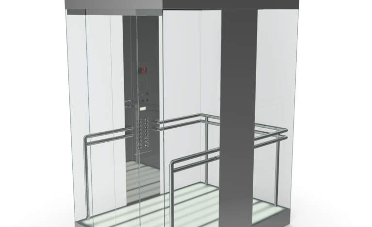 Glass Elevator Car.H03.2k
